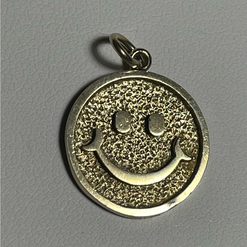 Gold tone Smiley Face Pendant charm